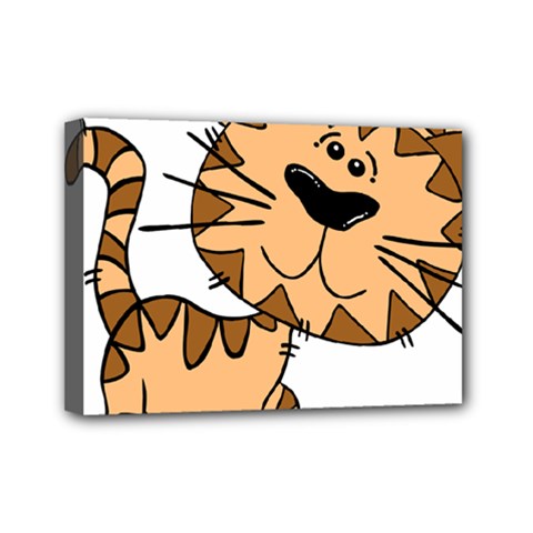 Cats Kittens Animal Cartoon Moving Mini Canvas 7  X 5  by Simbadda