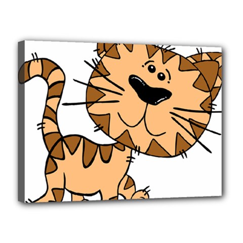 Cats Kittens Animal Cartoon Moving Canvas 16  X 12  by Simbadda