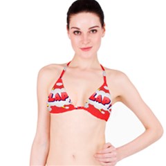Comic Bubble Popart Cartoon Action Bikini Top by Simbadda