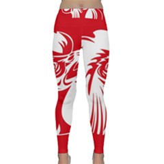 Cock Logo Emblem Symbol France Classic Yoga Leggings by Simbadda