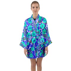 Turquoise  Long Sleeve Kimono Robe by 1dsignmovesu