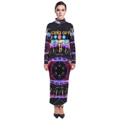 Social Media Rave Apparel Turtleneck Maxi Dress by TheExistenceOfNeon2018