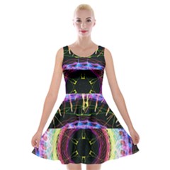 Social Media Rave Apparel Velvet Skater Dress by TheExistenceOfNeon2018