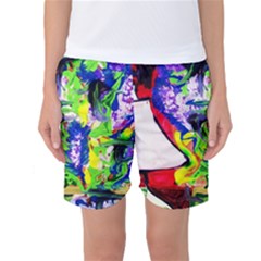 Lilac, Lamp And Curtain Window 1 Women s Basketball Shorts by bestdesignintheworld