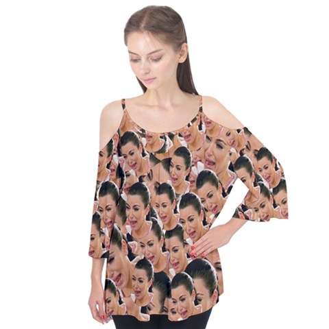 Crying Kim Kardashian Flutter Tees by Valentinaart