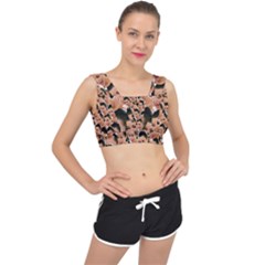 Crying Kim Kardashian V-back Sports Bra by Valentinaart