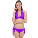 Light Purple Dots Pattern Tie It Up Bikini Set View1