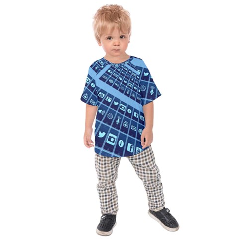 Mobile Phone Smartphone App Kids Raglan Tee by Sapixe
