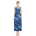 Mobile Phone Smartphone App Button Up Chiffon Maxi Dress View1