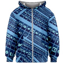 Mobile Phone Smartphone App Kids Zipper Hoodie Without Drawstring by Sapixe