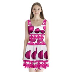 Love Celebration Easter Hearts Split Back Mini Dress  by Sapixe