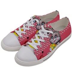 Illustration Rabbit Easter Women s Low Top Canvas Sneakers by Sapixe