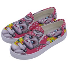 Illustration Rabbit Easter Kids  Canvas Slip Ons by Sapixe