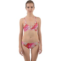 Background Desktop Pink Sun Stars Wrap Around Bikini Set by Sapixe