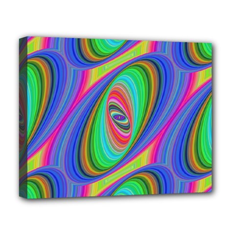 Ellipse Pattern Elliptical Fractal Deluxe Canvas 20  X 16   by Sapixe