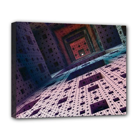Industry Fractals Geometry Graphic Deluxe Canvas 20  X 16   by Sapixe