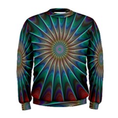 Fractal Peacock Rendering Men s Sweatshirt by Sapixe