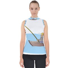 Fishing Fish Fisherman Boat Mare Shell Top by Sapixe