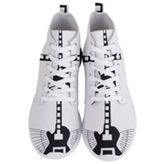 Guitar Abstract Wings Silhouette Men s Lightweight High Top Sneakers by Sapixe