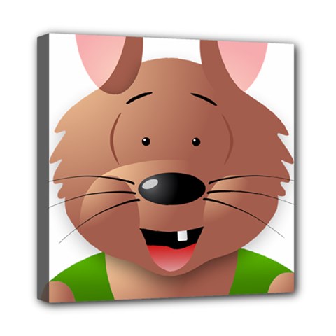 Mole Animal Cartoon Vector Art Mini Canvas 8  X 8  by Sapixe