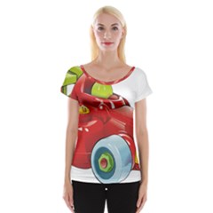 Car Vehicle Racing Car Formula Cap Sleeve Tops by Sapixe