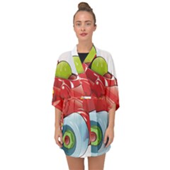 Car Vehicle Racing Car Formula Half Sleeve Chiffon Kimono by Sapixe