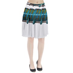 Reptile Lizard Animal Isolated Pleated Skirt by Sapixe