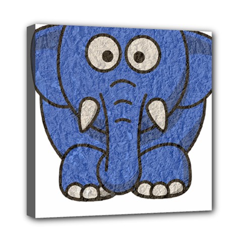 Elephant Animal Cartoon Elephants Mini Canvas 8  X 8  by Sapixe