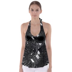 Technoid Future Robot Science Babydoll Tankini Top by Sapixe
