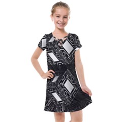 Technoid Future Robot Science Kids  Cross Web Dress by Sapixe