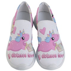 Long Distance Lover - Cute Unicorn Women s Lightweight Slip Ons by Valentinaart