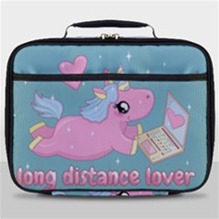 Long Distance Lover - Cute Unicorn Full Print Lunch Bag by Valentinaart