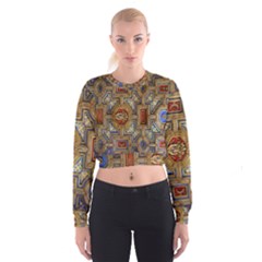 Church Ceiling Box Ceiling Painted Cropped Sweatshirt by Sapixe