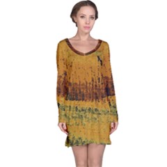 Fabric Textile Texture Abstract Long Sleeve Nightdress by Sapixe