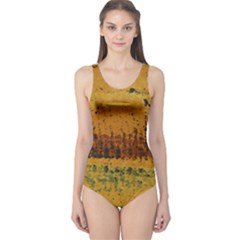 Fabric Textile Texture Abstract One Piece Swimsuit by Sapixe