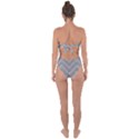 White Fabric Pattern Textile Tie Back One Piece Swimsuit View2