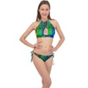 Rainbow Of Water Cross Front Halter Bikini Set View1