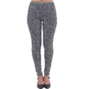 Linear Intricate Geometric Pattern Lightweight Velour Leggings View1