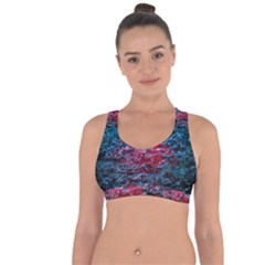 Water Color Red Cross String Back Sports Bra by FunnyCow