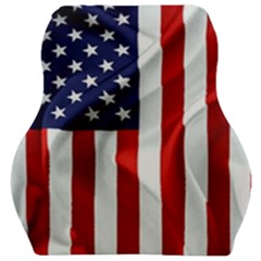 American Usa Flag Vertical Car Seat Velour Cushion  by FunnyCow