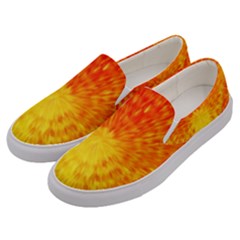 Abstract Explosion Blow Up Circle Men s Canvas Slip Ons by Nexatart