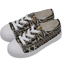 Fabric Textile Abstract Pattern Kids  Low Top Canvas Sneakers by Nexatart