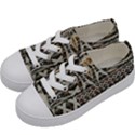 Fabric Textile Abstract Pattern Kids  Low Top Canvas Sneakers View2