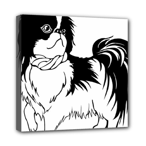 Animal Canine Dog Japanese Chin Mini Canvas 8  X 8  by Sapixe