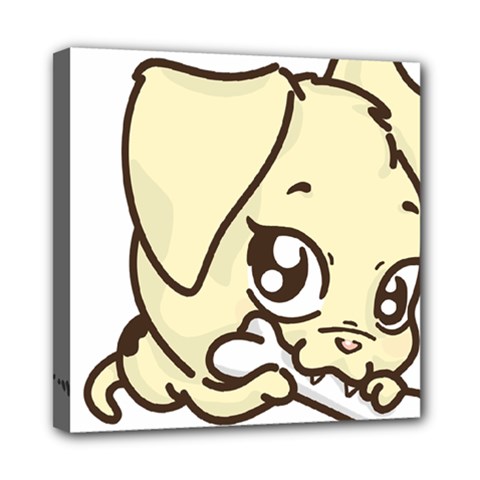 Doggy Dog Puppy Animal Pet Figure Mini Canvas 8  X 8  by Sapixe