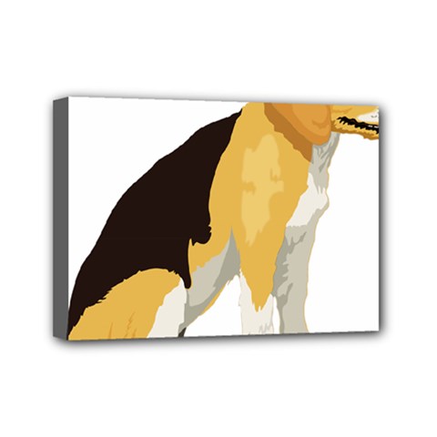 Black Yellow Dog Beagle Pet Mini Canvas 7  X 5  by Sapixe