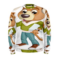 Dog Pet Dressed Point Papers Men s Sweatshirt by Sapixe