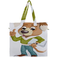 Dog Pet Dressed Point Papers Canvas Travel Bag by Sapixe