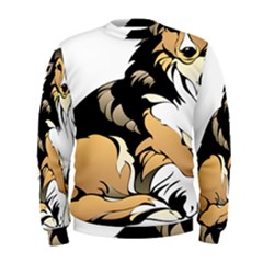 Dog Sitting Pet Collie Animal Men s Sweatshirt by Sapixe