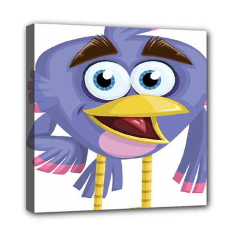 Bird Violet Beak Feather Fun Mini Canvas 8  X 8  by Sapixe
